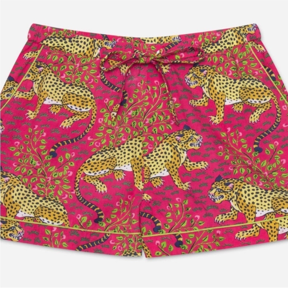 Printfresh Bagheera Sleep Shorts Hot Pink Leopard Print Size 2X - Picture 3 of 12